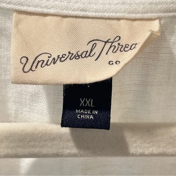 Universal Thread White Linen Blend Puff Sleeve Midi Dress XXL - Picture 3 of 6